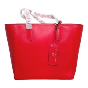 Michael Kors Sinclair Leather Shoulder Bag Purse in Sangria Red LG EW Grab Tote